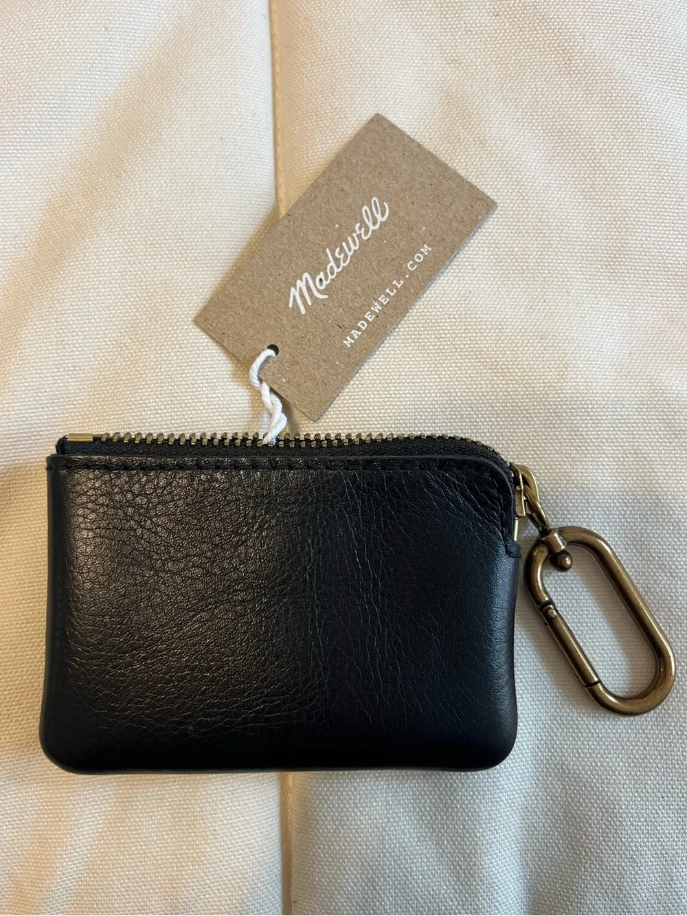 Madewell leather carabiner mini pouch